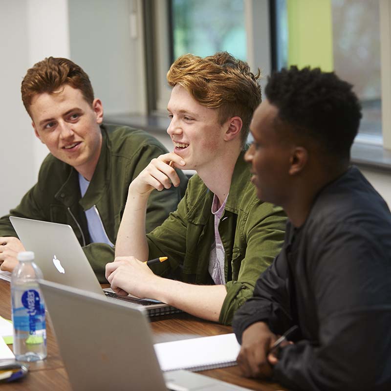 Students taking part in a seminar group.