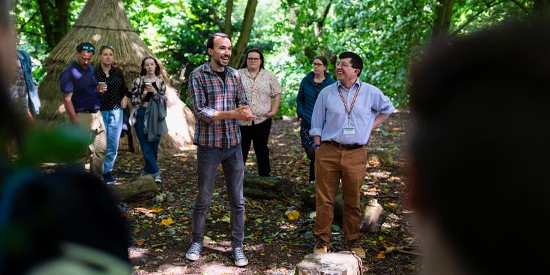 The Department of Archaeology has facilities to study and research a wide variety of archaeological methods and techniques. For example, the YEAR Centre. Here, staff welcome visitors at student open days to the space.