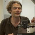 Professor Steven Johnson in the electronics laboratory