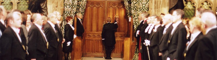 The Gentleman Usher of the Black Rod, generally shortened to just Black Rod, is an official in the parliaments of a number of Commonwealth countries. The position originates in the House of Lords of the Parliament of the United Kingdom. His equivalent in the House of Commons is the Serjeant at Arms.