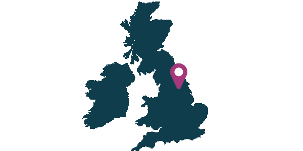 UK map showing location of York