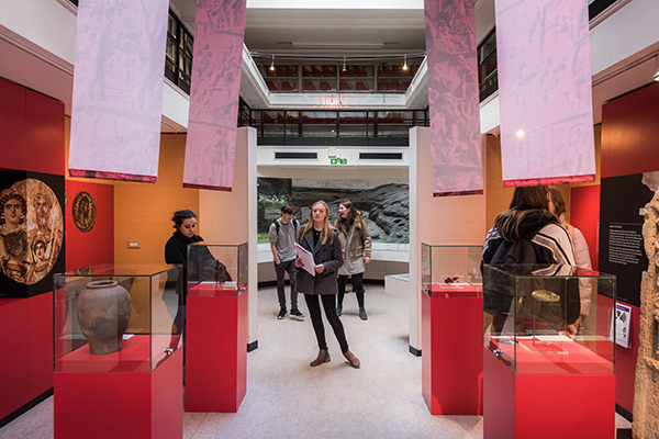 Students in Yorkshire Museum